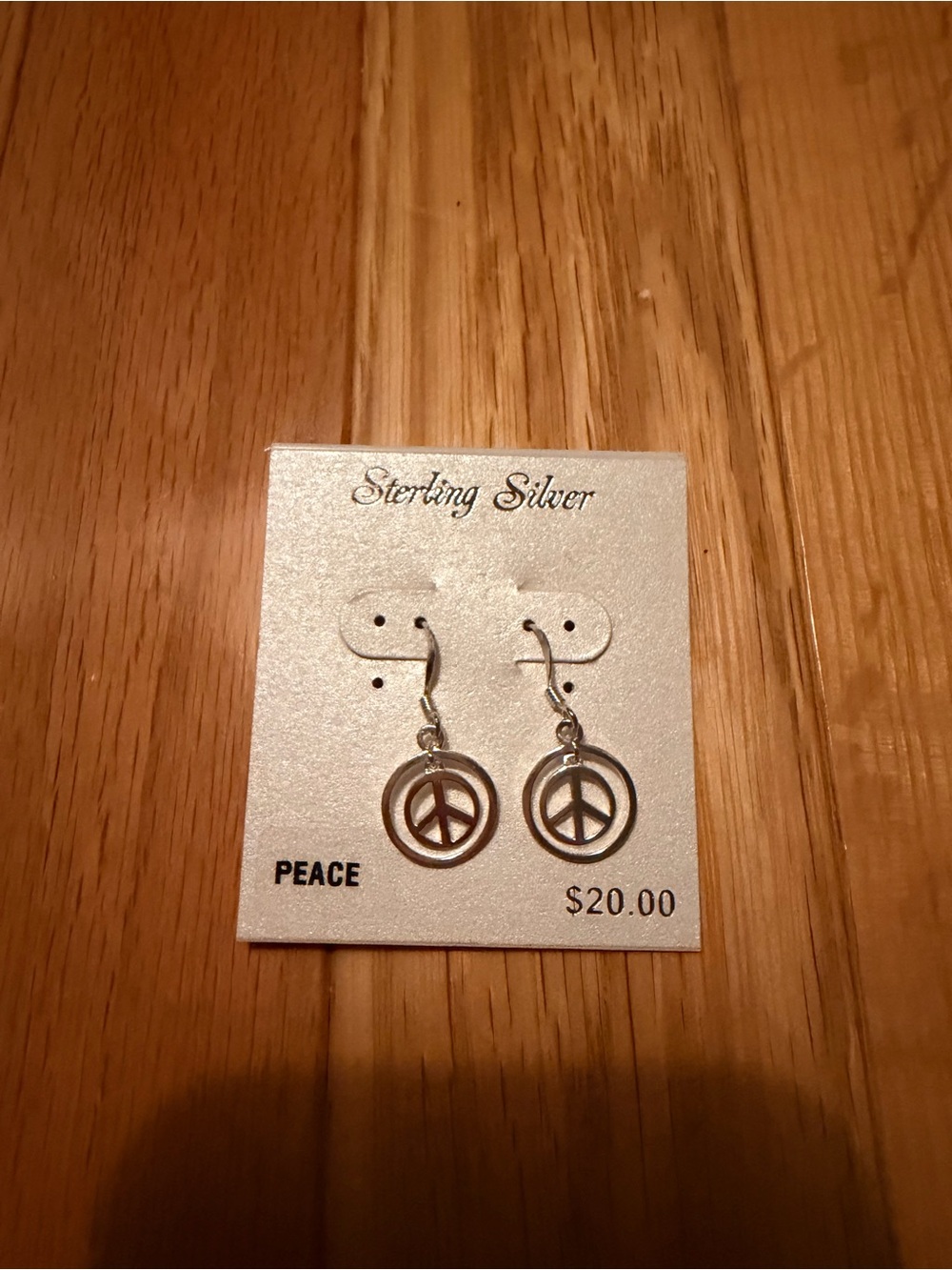Sterling Silver Peace Sign Earrings #70’s #vintage #rockandroll #costume #girly